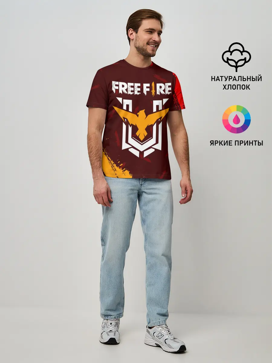 Мужская базовая футболка / FREE FIRE / ФРИ ФАЕР