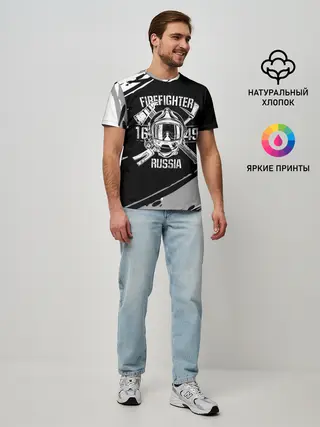 Мужская базовая футболка / FIREFIGHTER 1649 RUSSIA