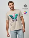 Мужская базовая футболка / Фламинго
