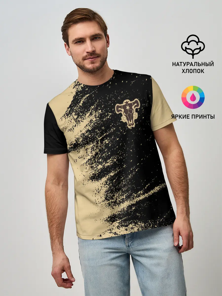 Мужская базовая футболка / Black clover bull.