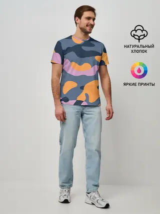 Мужская базовая футболка / Спортивный милитари