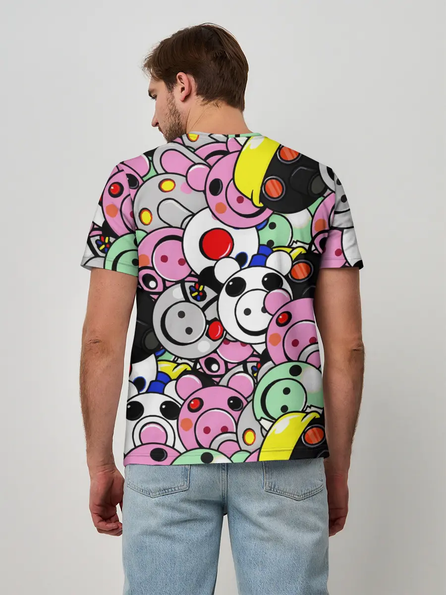 Мужская базовая футболка / ROBLOX PIGGY