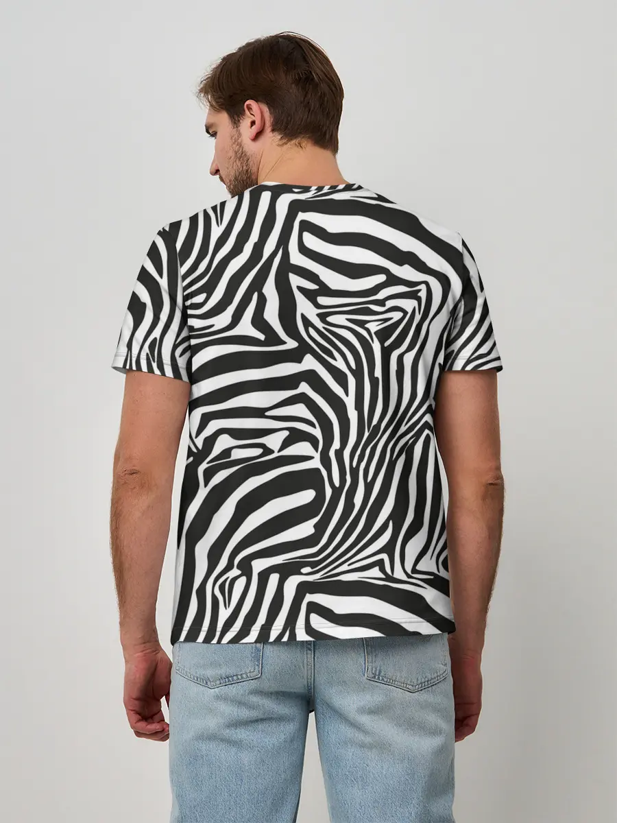 Мужская базовая футболка / Полосы зебры
