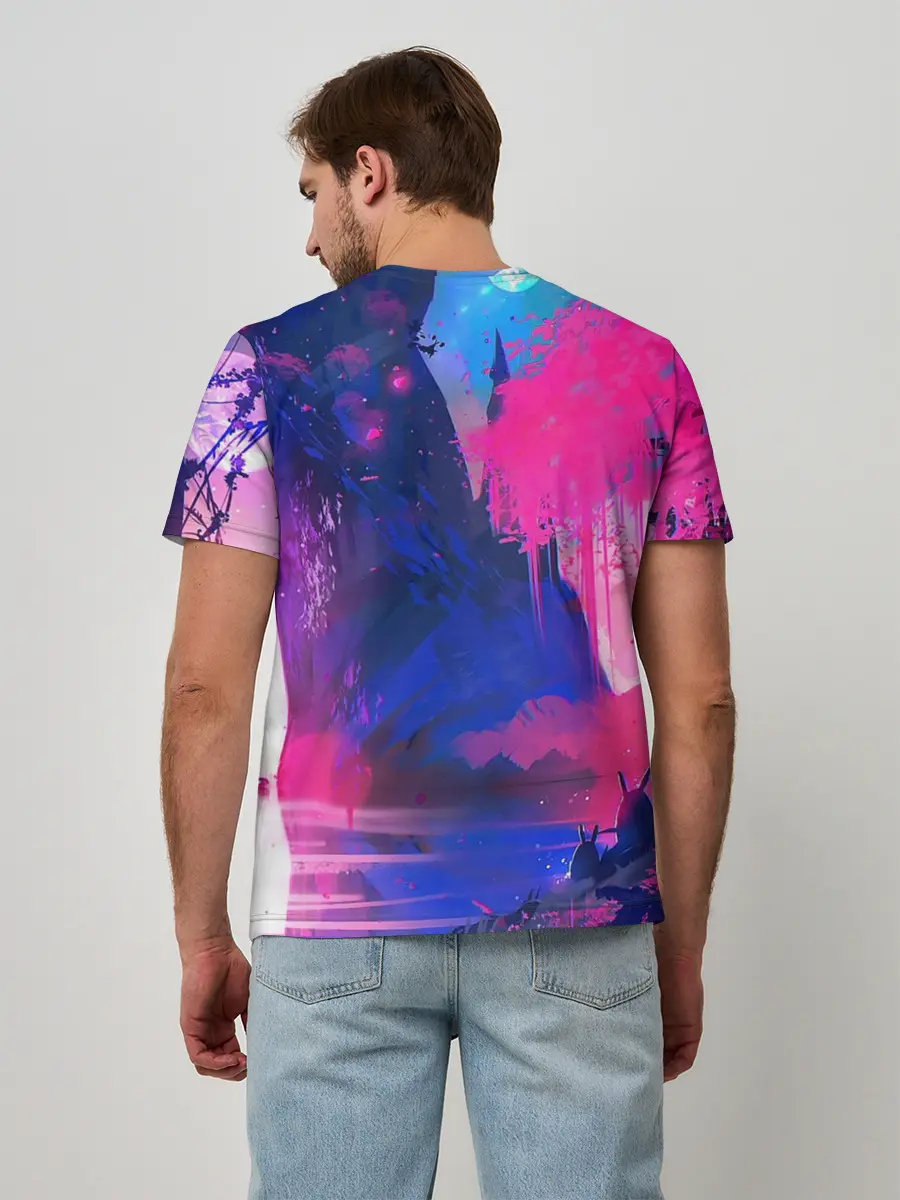 Мужская базовая футболка / Неоновые Краски