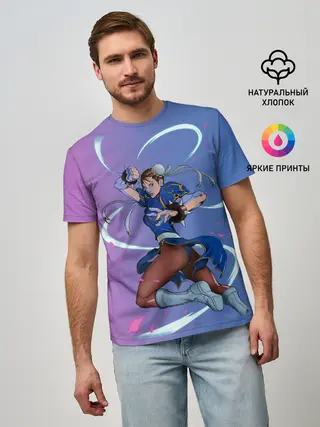 Мужская базовая футболка / Dengerous Chun Li