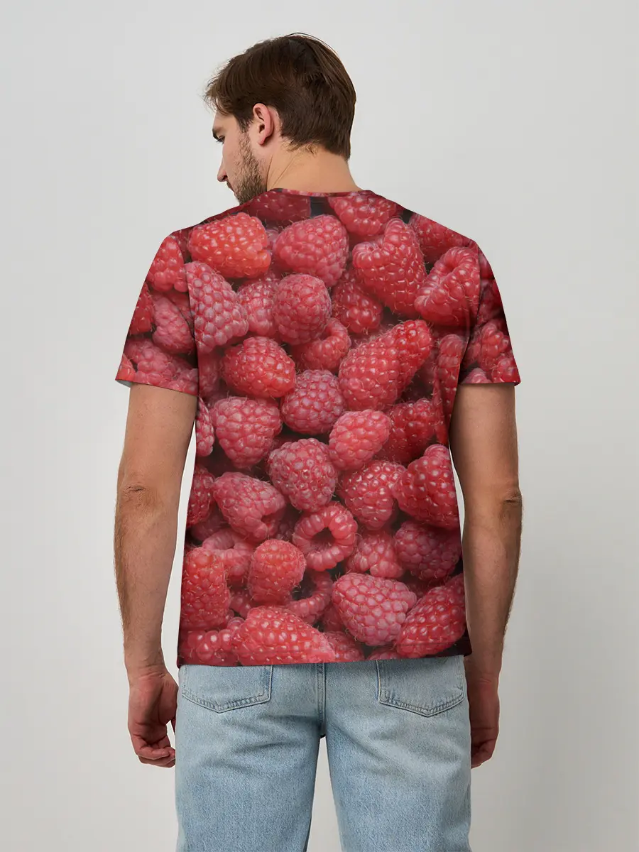 Мужская базовая футболка / Малина.