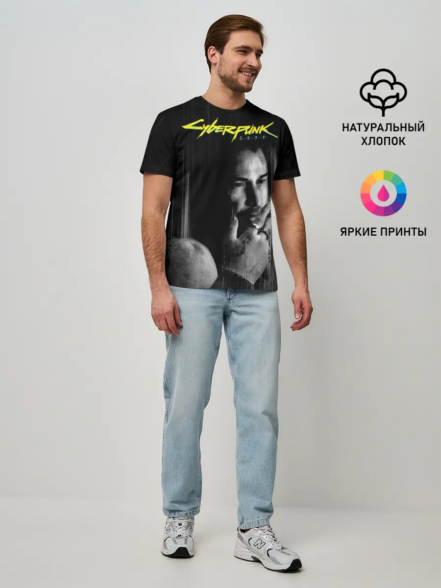 Мужская базовая футболка / Cyberpunk 2077 | Джонни