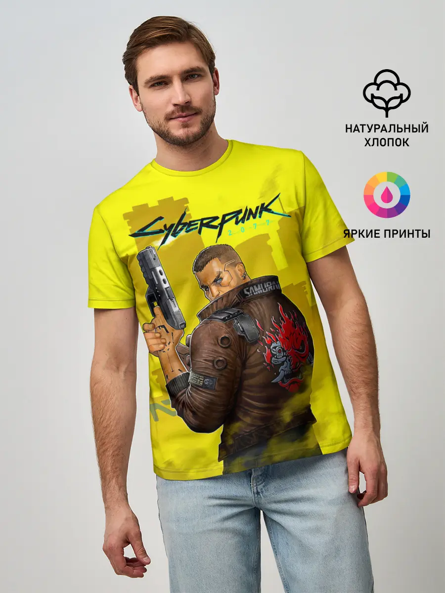 Мужская базовая футболка / Cyberpunk 2077
