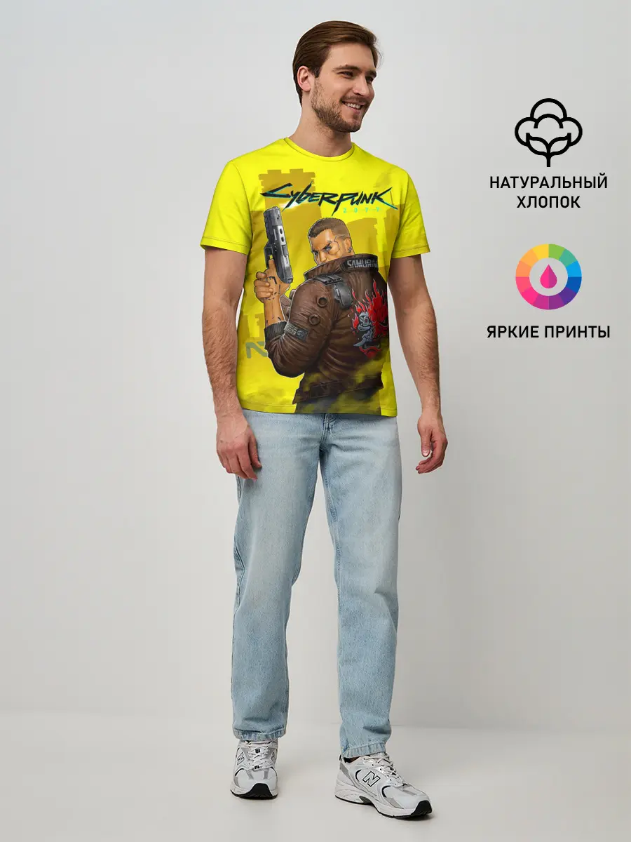 Мужская базовая футболка / Cyberpunk 2077