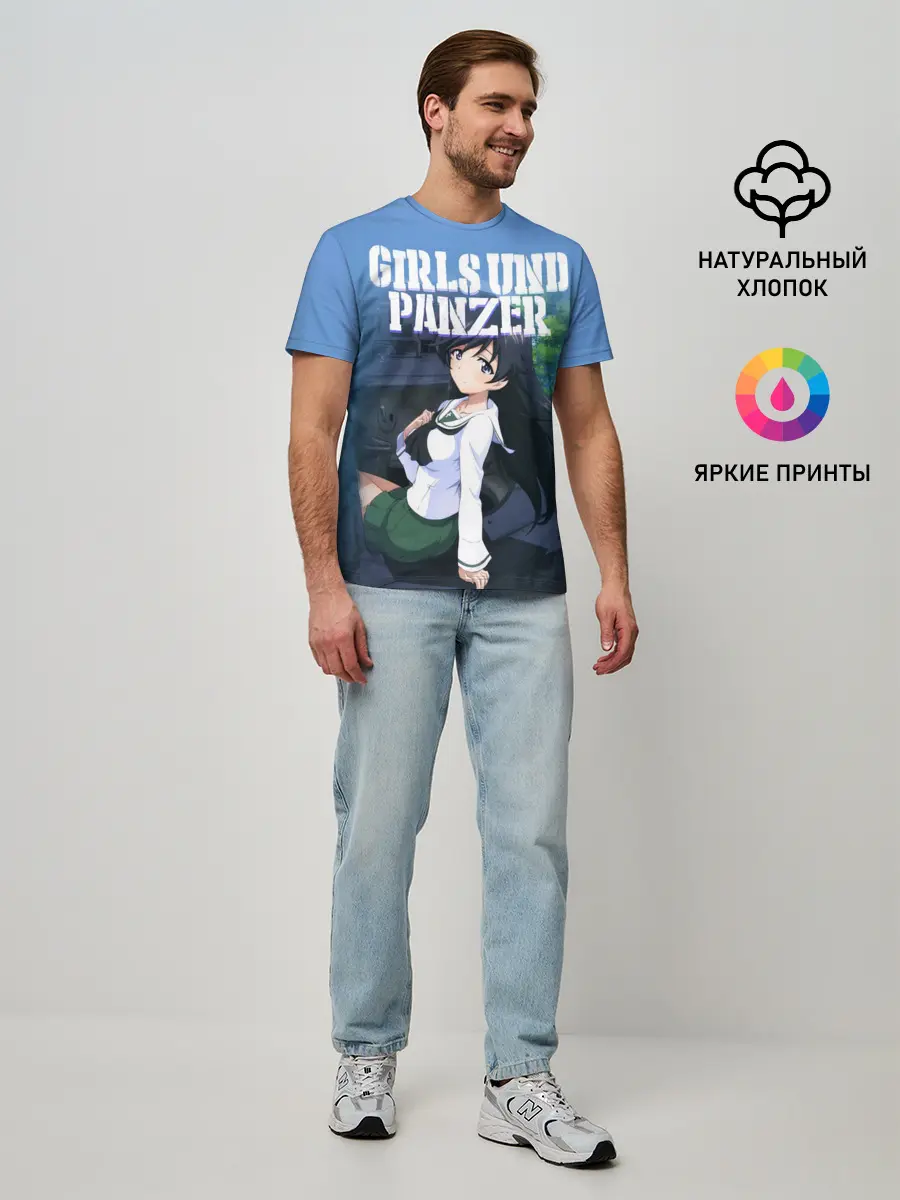 Мужская базовая футболка / Girls und Panzer
