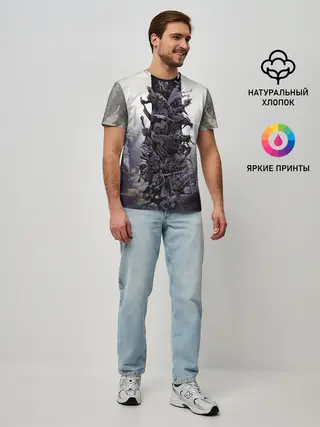 Мужская базовая футболка / Dark Souls Boss Collaboration