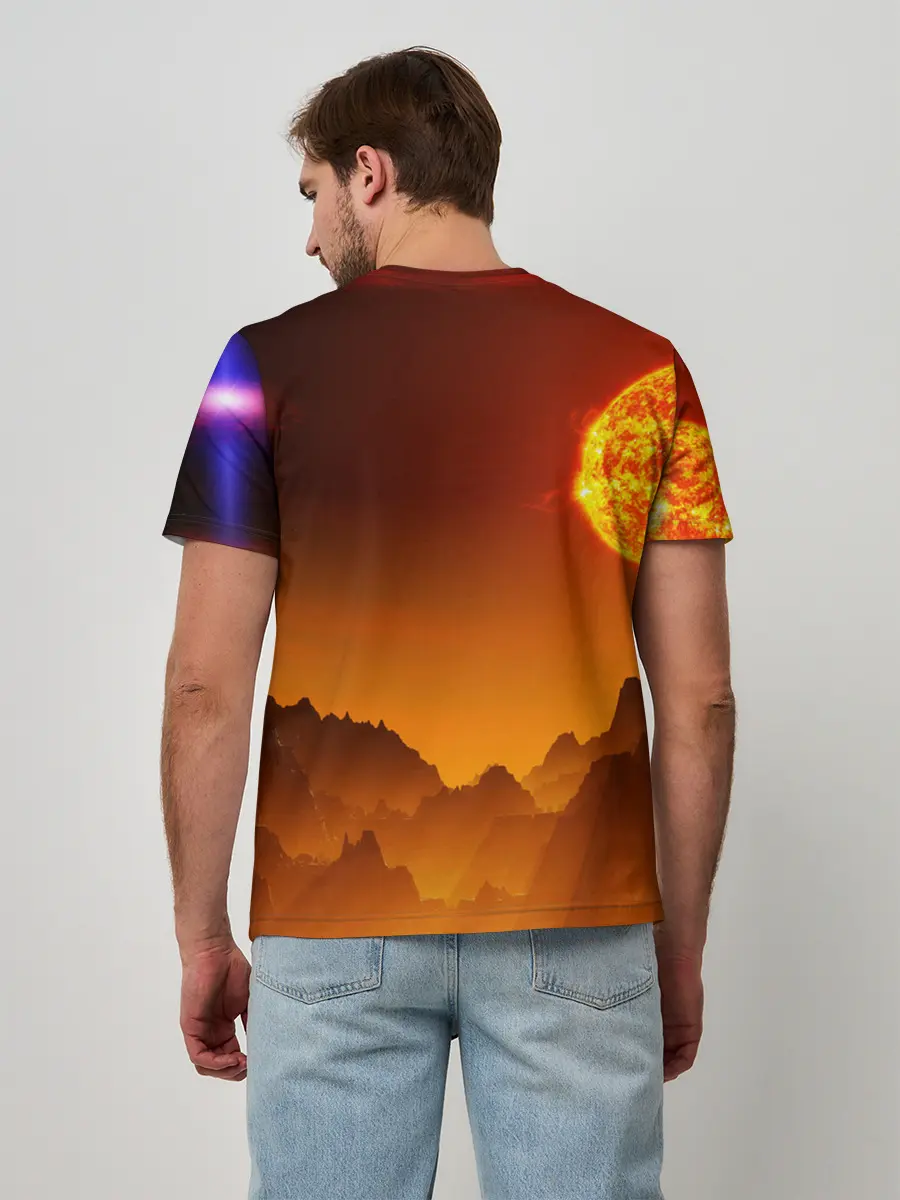 Мужская базовая футболка / космос