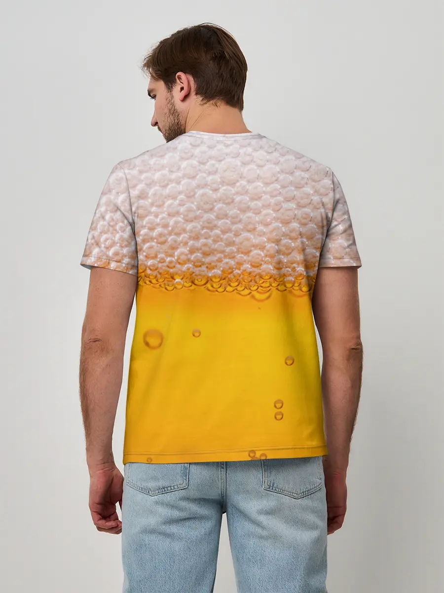 Мужская базовая футболка / ЖИВОЕ ПЕННОЕ