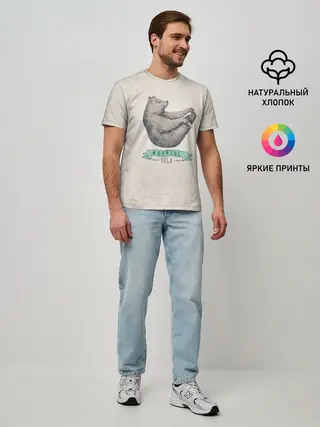 Мужская базовая футболка / Утренняя Йога