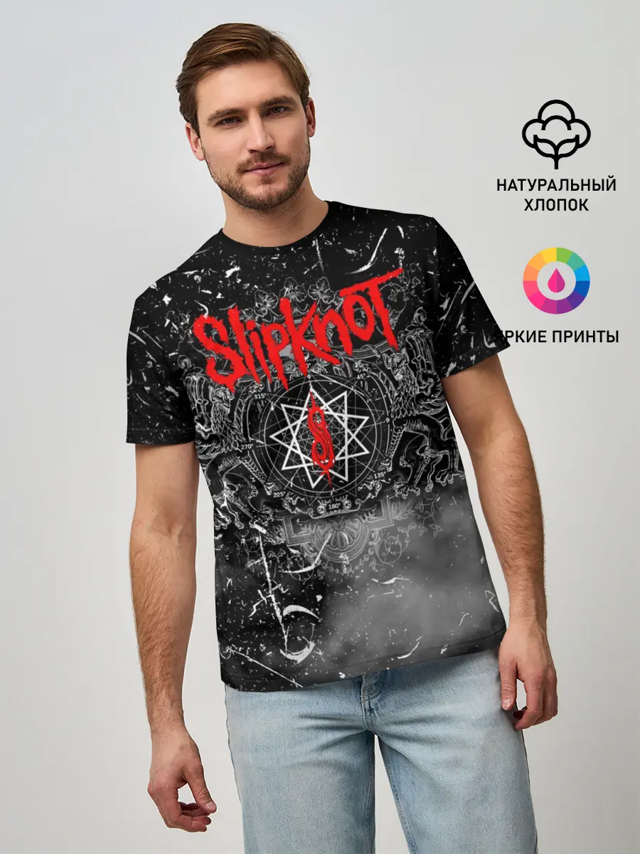 Мужская базовая футболка / Slipknot Grunge Rock | СЛИПКНОТ