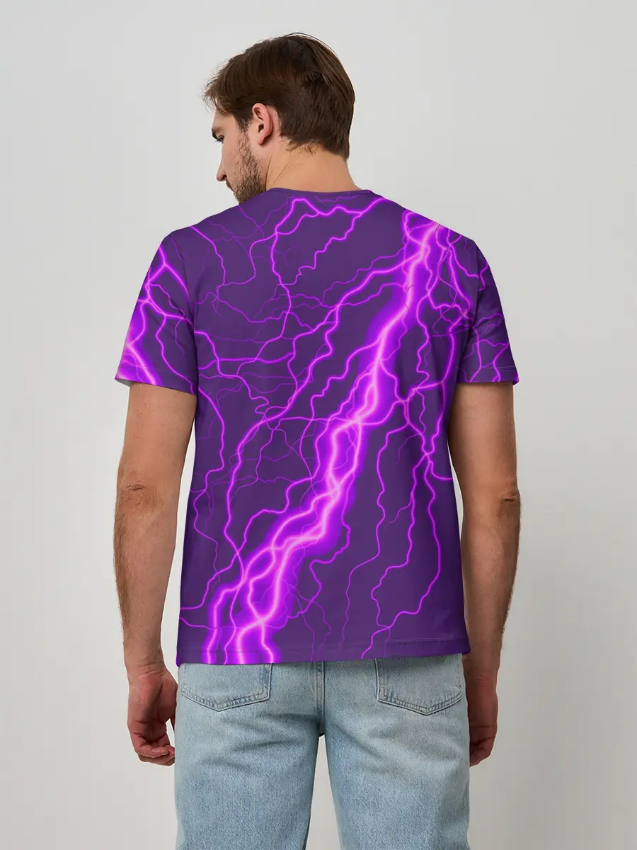 Мужская базовая футболка / GENSHIN IMPACT / МОЛНИЯ
