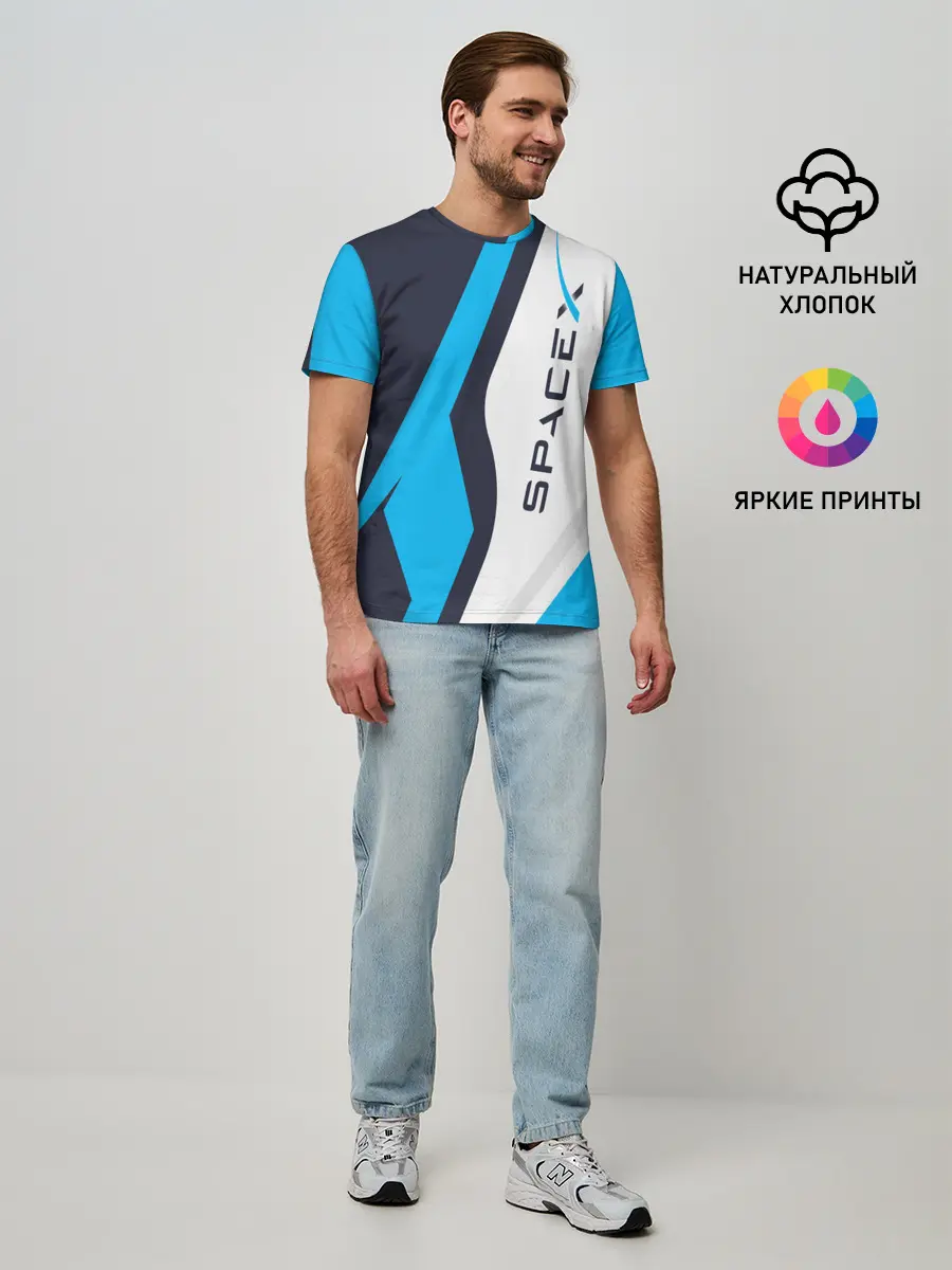 Мужская базовая футболка / SpaceX