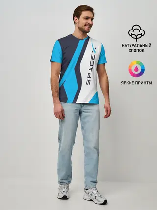 Мужская базовая футболка / SpaceX