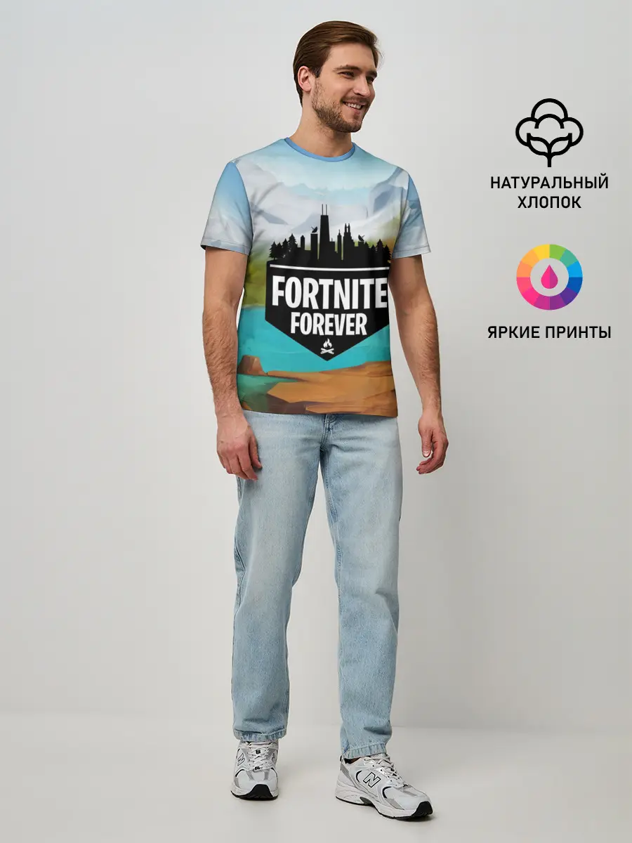 Мужская базовая футболка / Fortnite Forever