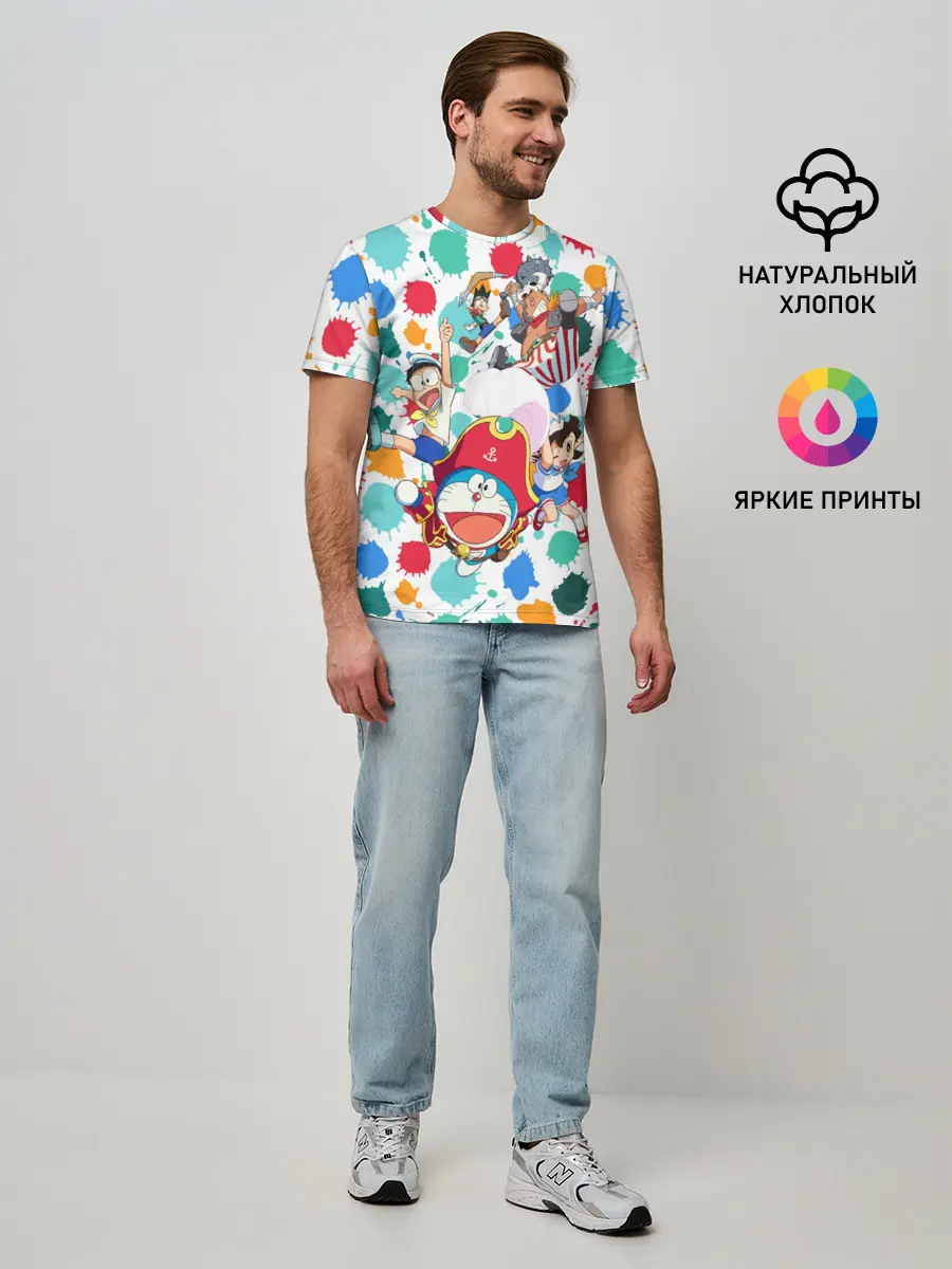 Мужская базовая футболка / Дораэмон и компания