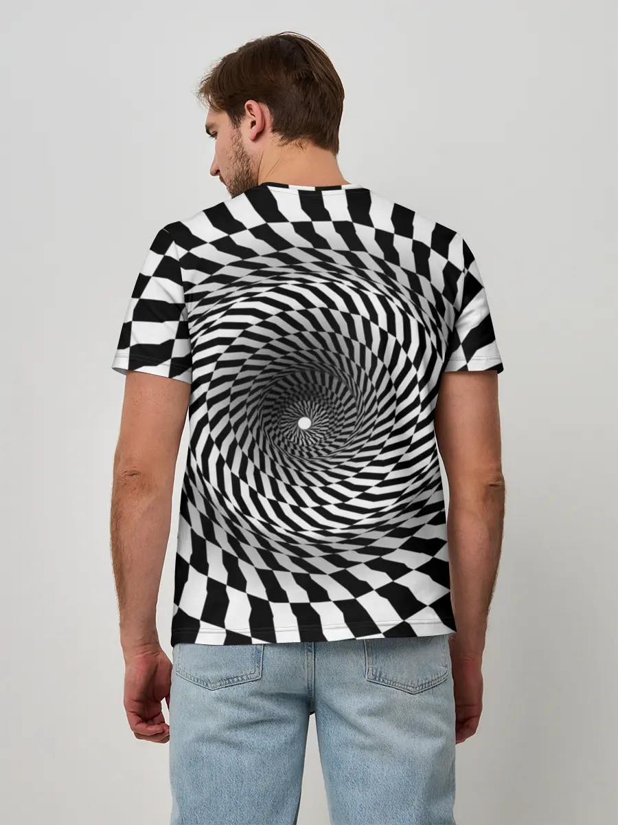 Мужская базовая футболка / Оптические квадраты