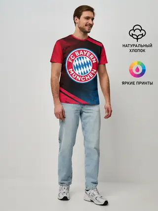 Мужская базовая футболка / FC BAYERN / БАВАРИЯ