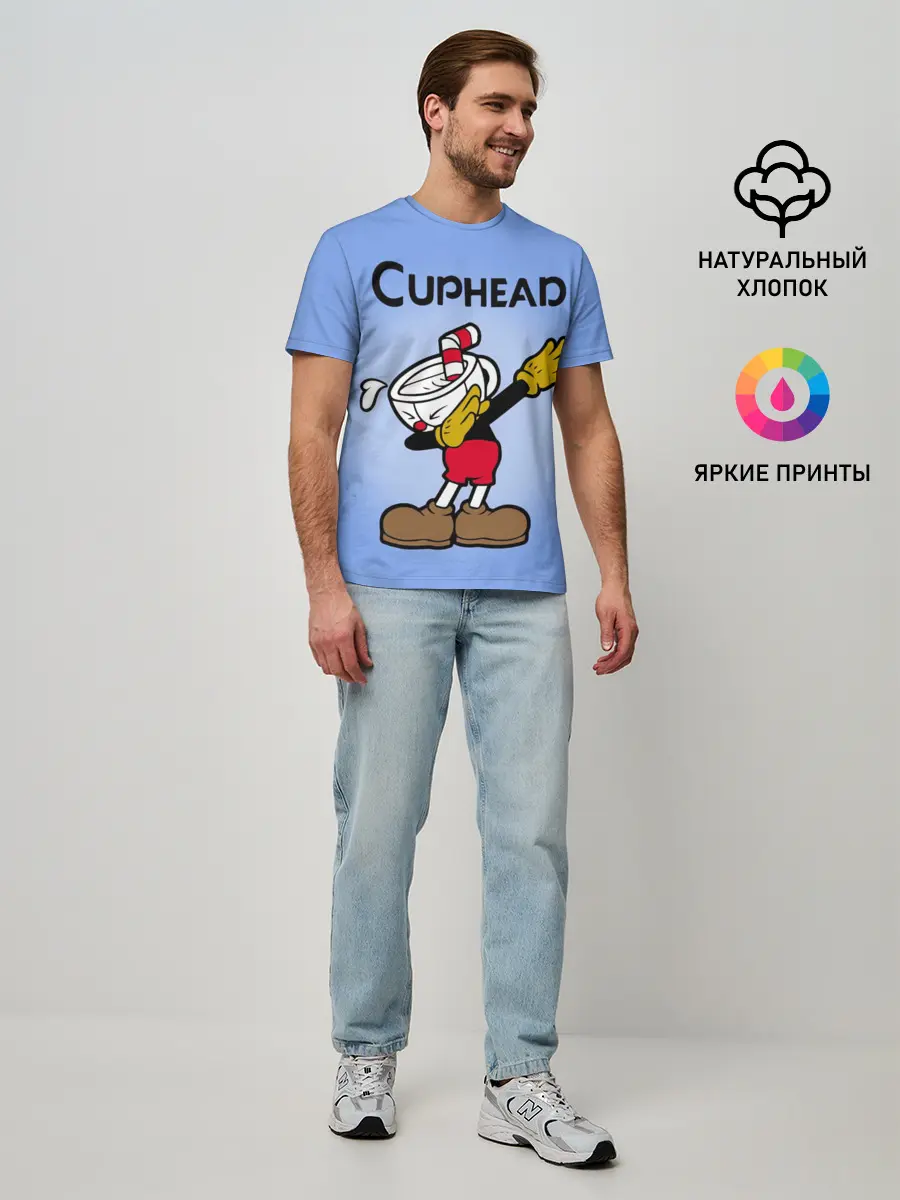 Мужская базовая футболка / Cuphead