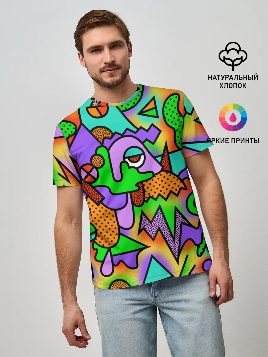 Мужская базовая футболка / PSY GEOMETRY