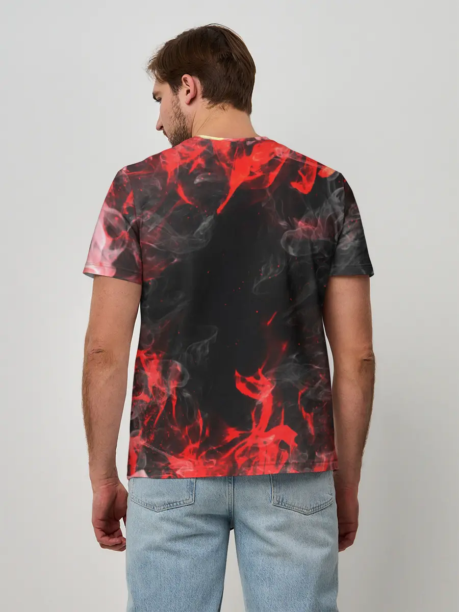 Мужская базовая футболка / Опасный Динозавр | Red Dino