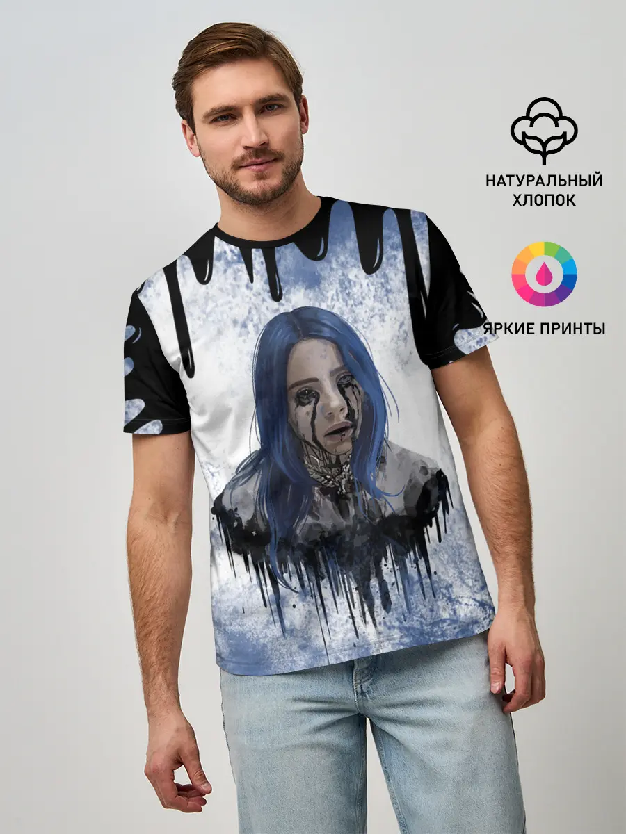 Мужская базовая футболка / BILLIE EILISH | БИЛЛИ АЙЛИШ