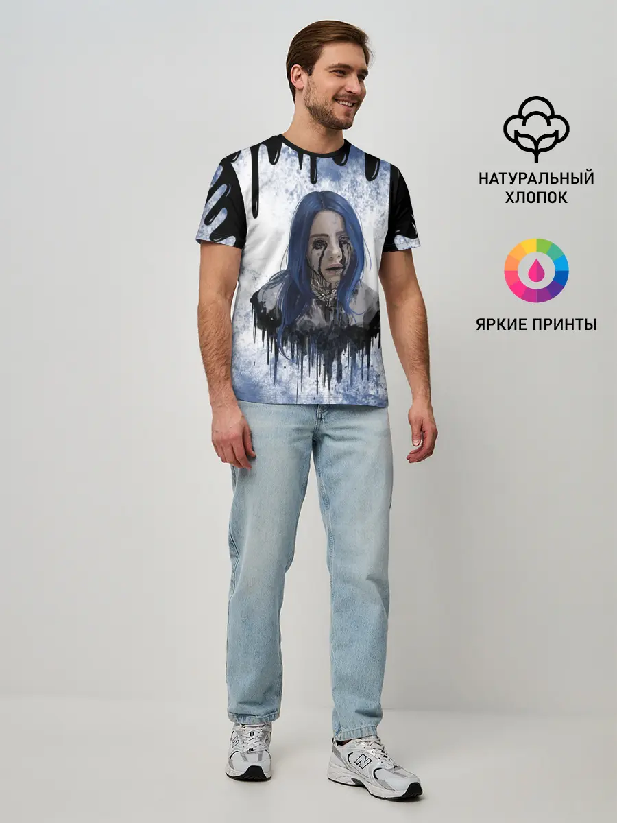 Мужская базовая футболка / BILLIE EILISH | БИЛЛИ АЙЛИШ