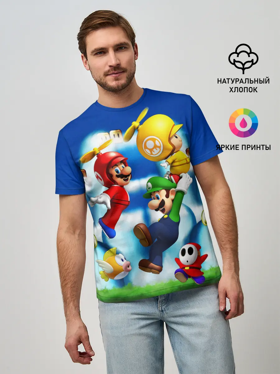 Мужская базовая футболка / SuperFlyMario