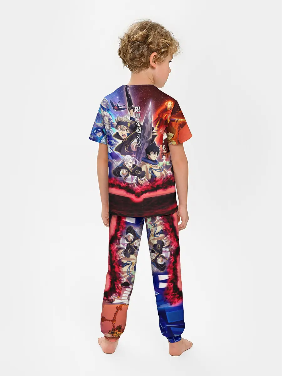 Детская пижама с брюками / Черный клевер герои и вселенная Аста Юно