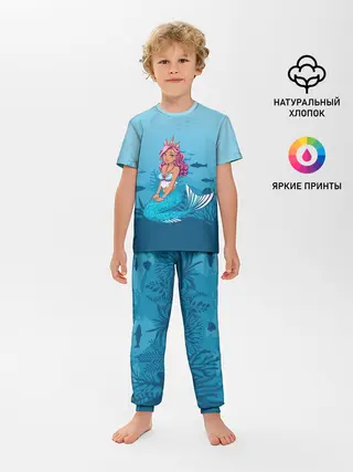 Детская пижама с брюками / Mermaid | Русалка | Русалочка