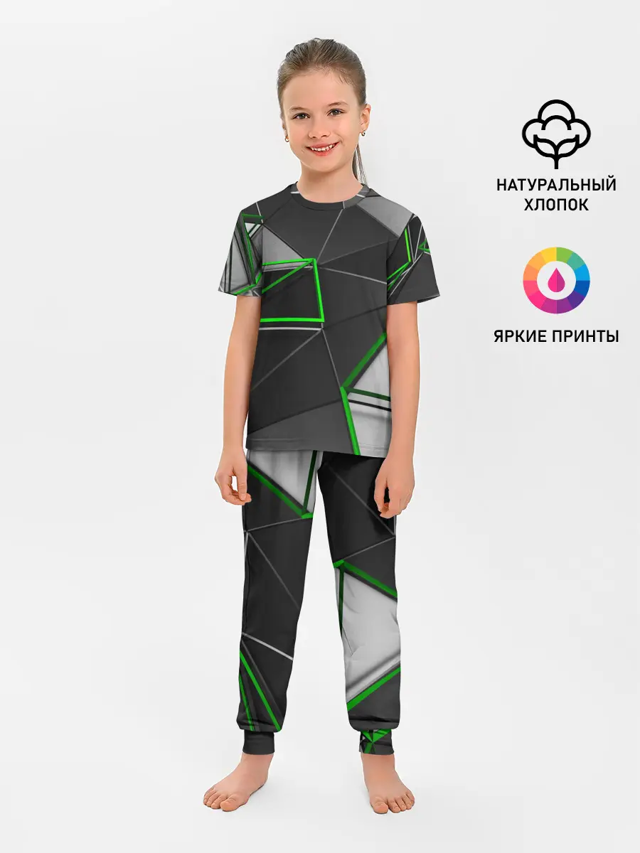 Детская пижама с брюками / 3D полигон