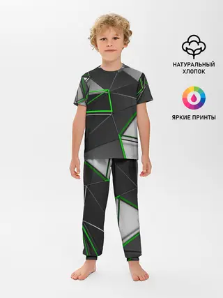 Детская пижама с брюками / 3D полигон