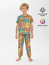 Детская пижама с брюками / Разноцветные совы