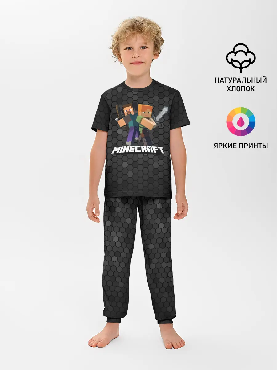 Детская пижама с брюками / Minecraft / Майнкрафт