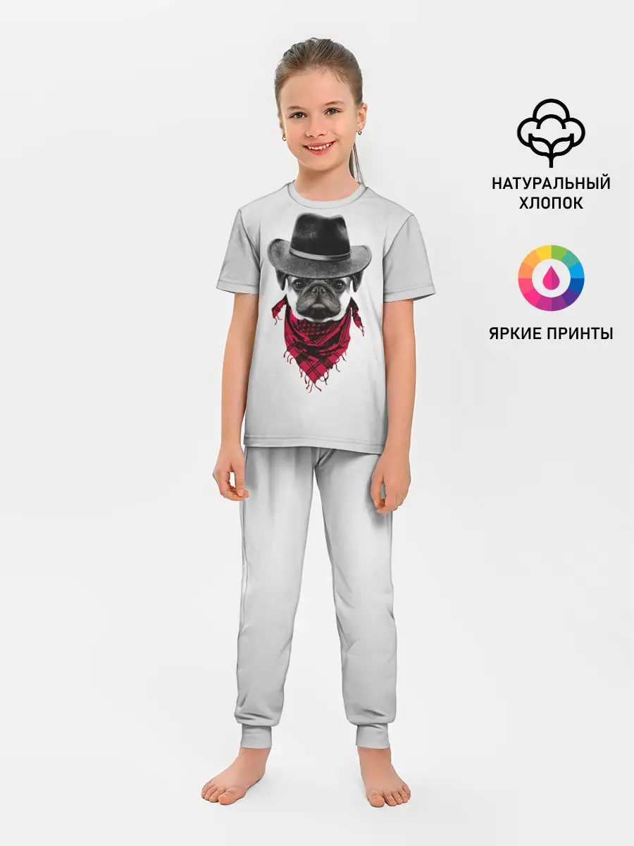 Детская пижама с брюками / Мопс