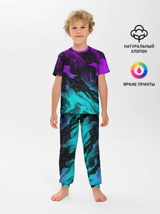 Детская пижама с брюками / НЕОНОВЫЙ ОГОНЬ