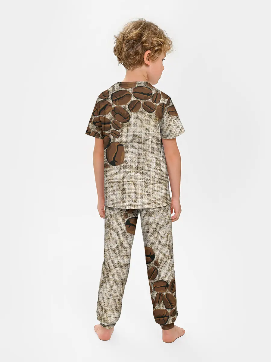 Детская пижама с брюками / Кофейные зёрна