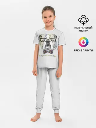 Детская пижама с брюками / Английский бульдог