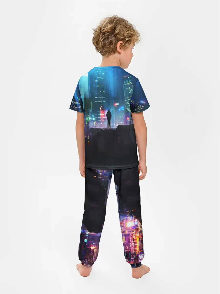 Детская пижама с брюками / CITY NEON