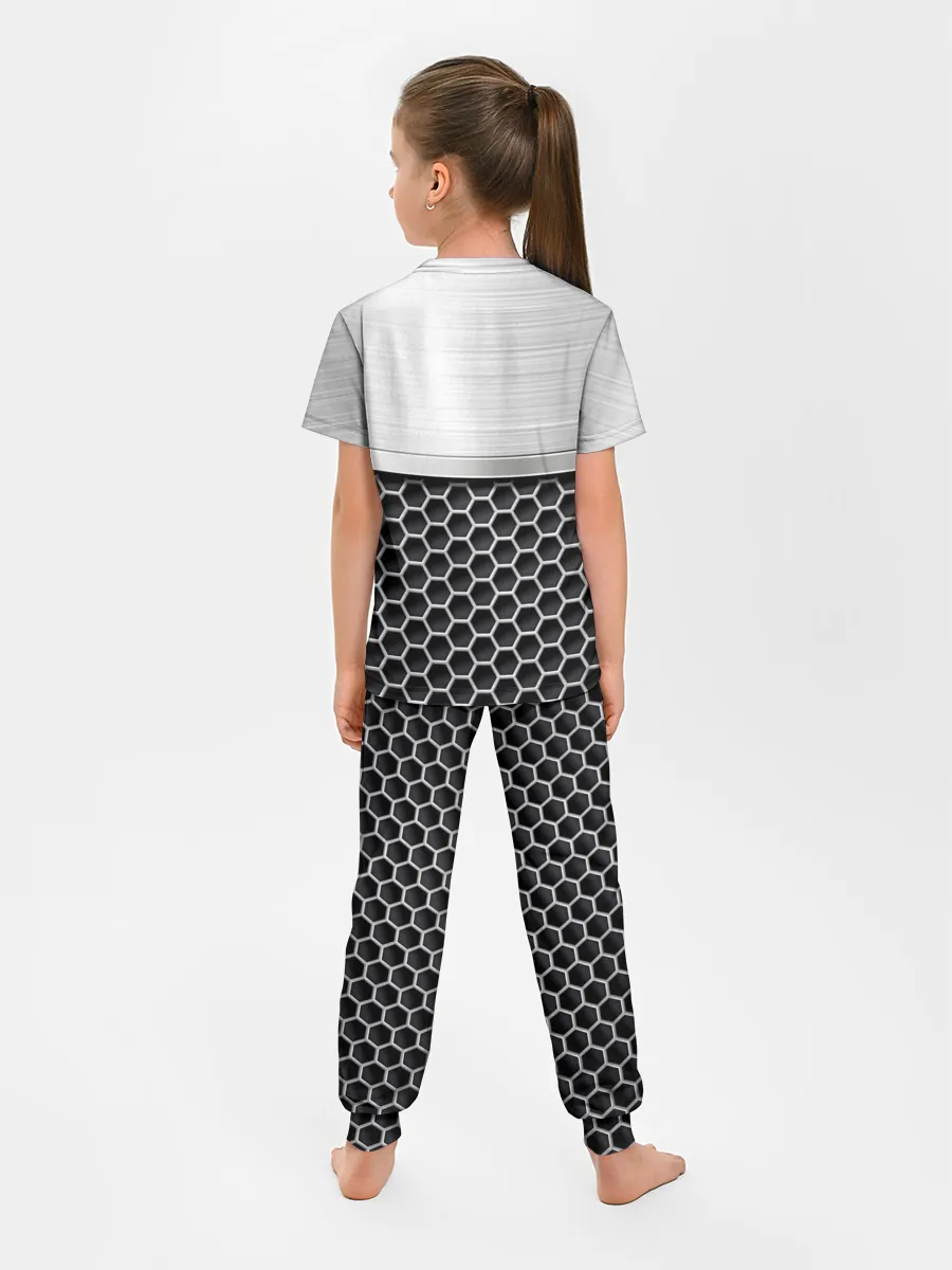Детская пижама с брюками / Шевроле | Стальная решетка