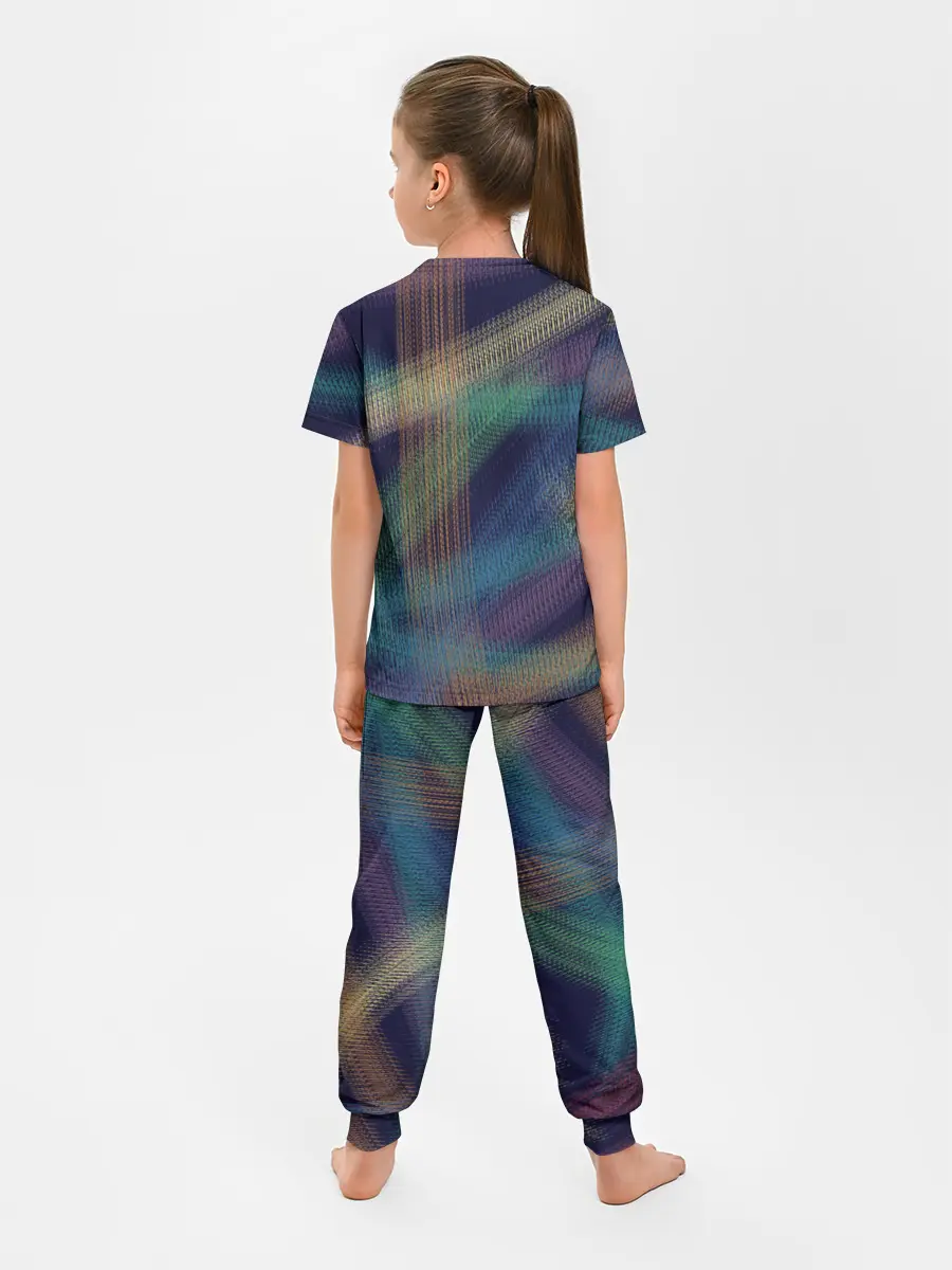 Детская пижама с брюками / разноцветная