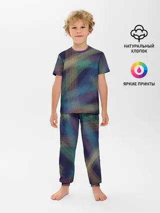 Детская пижама с брюками / разноцветная