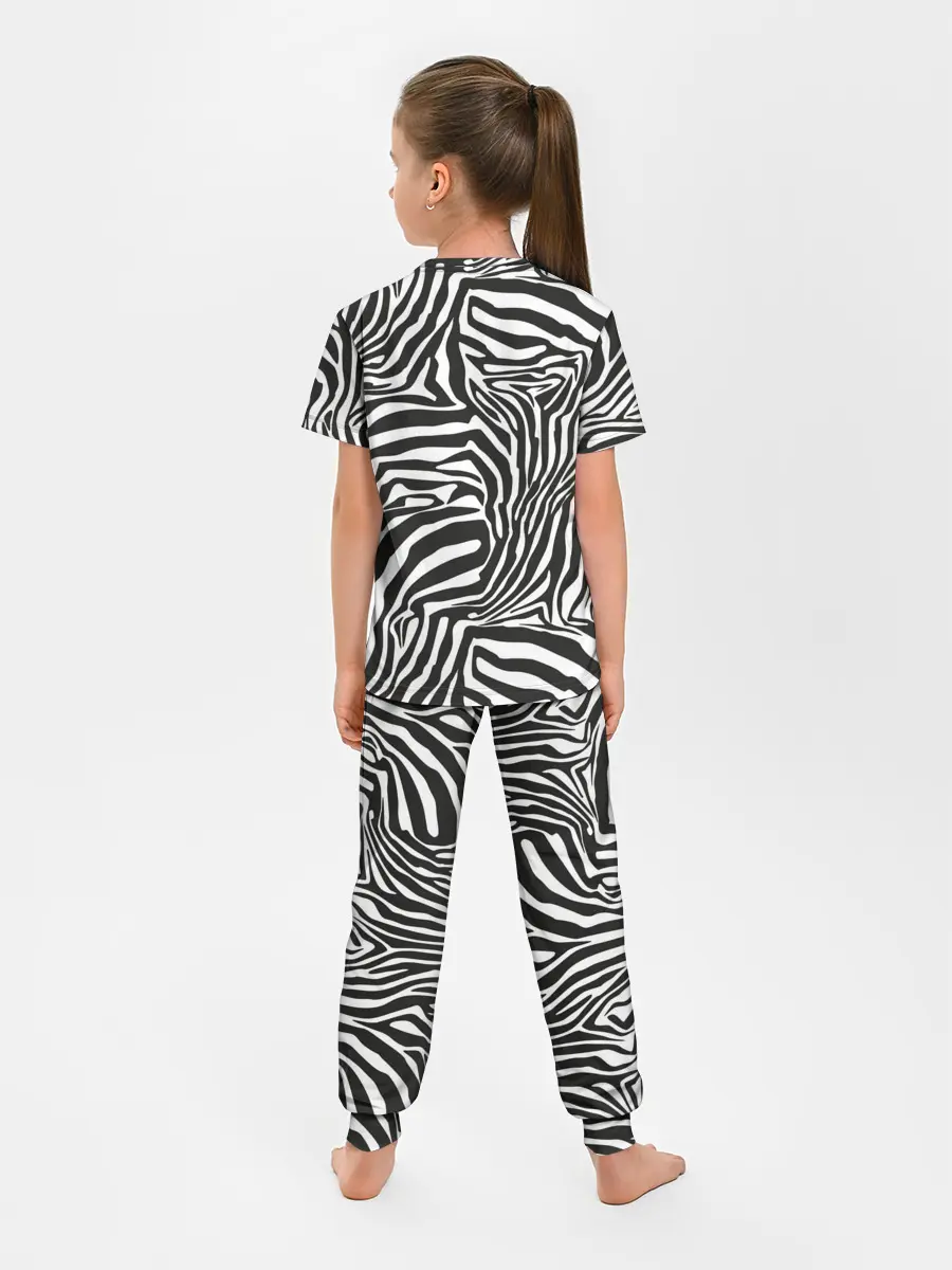 Детская пижама с брюками / Полосы зебры