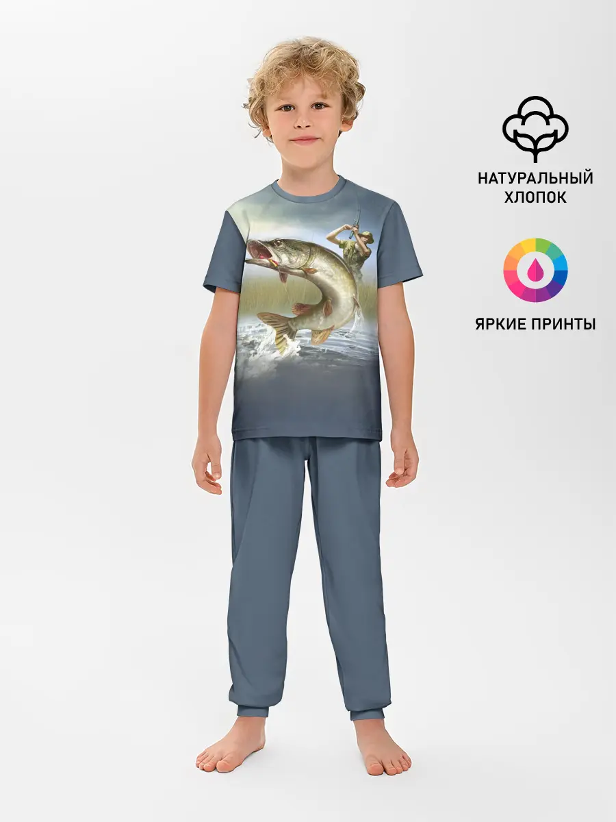 Детская пижама с брюками / Щука