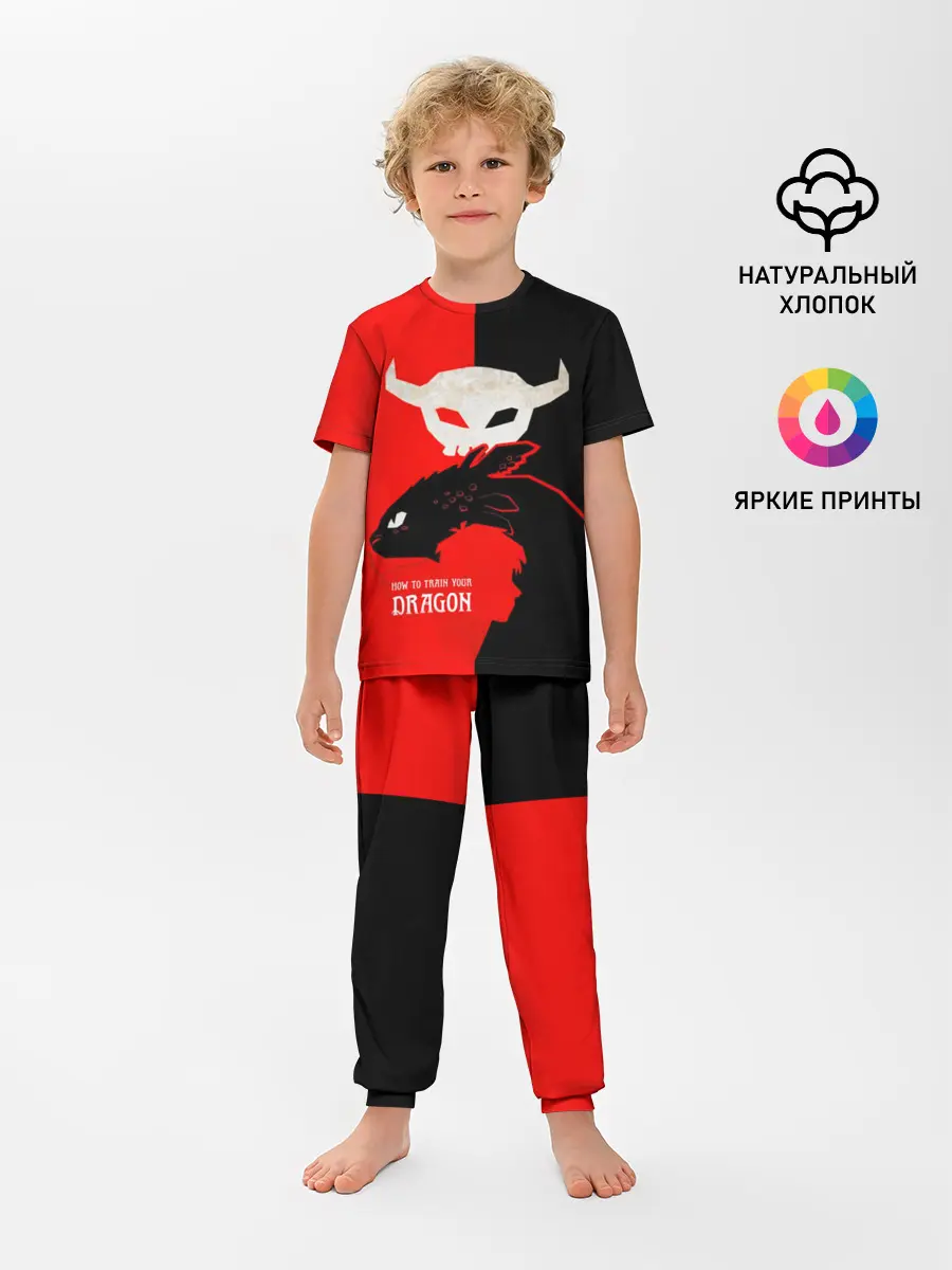 Детская пижама с брюками / ночная фурия