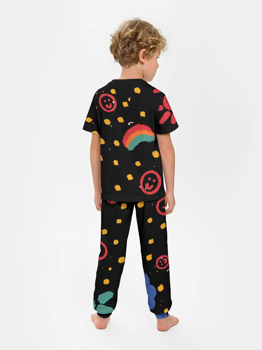 Детская пижама с брюками / красочное детство
